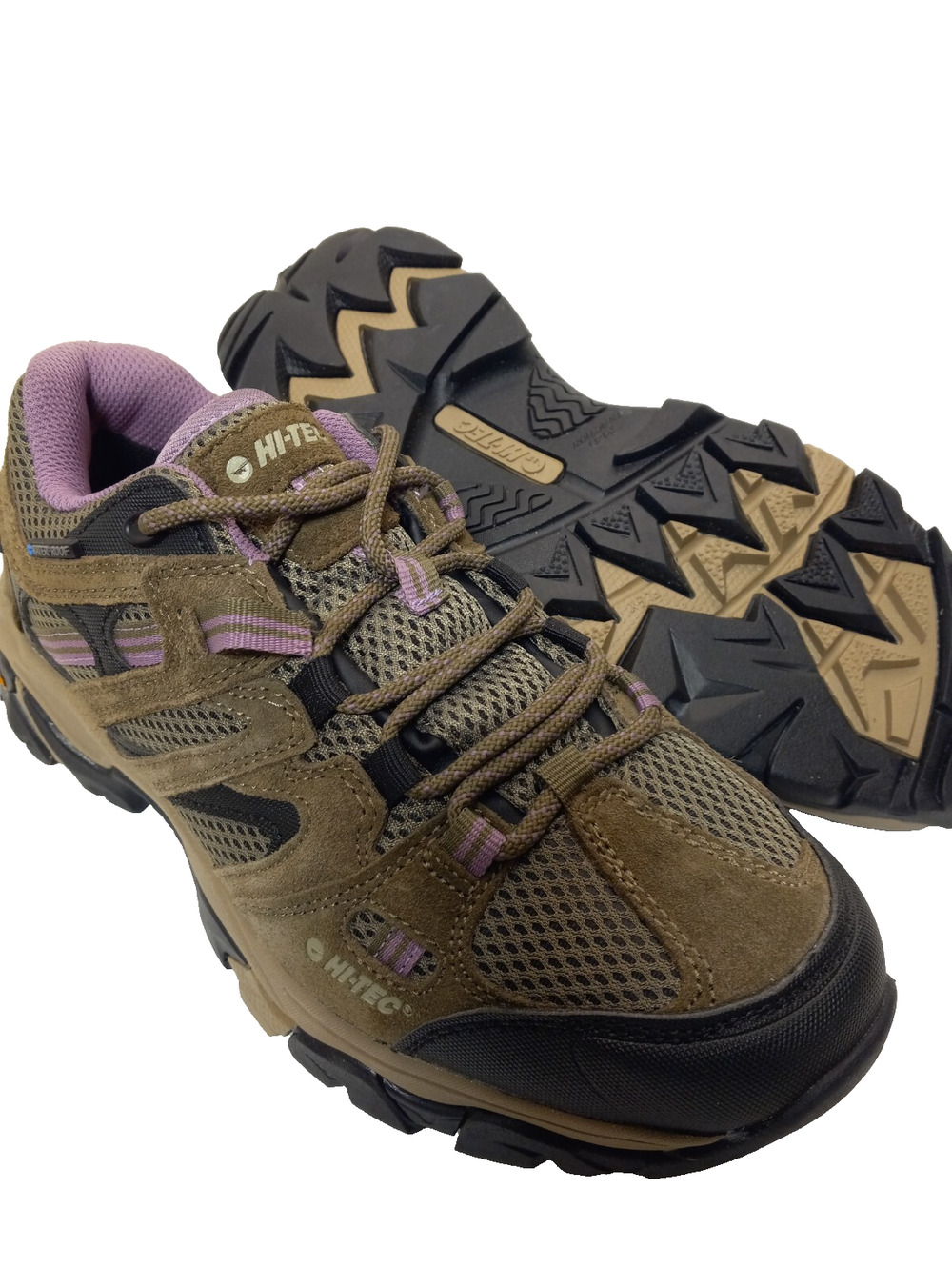 Hi-Tec Womens Sz 8.5 Hiking Trail Shoes Waterproof Hitec (eyelet loop torn)